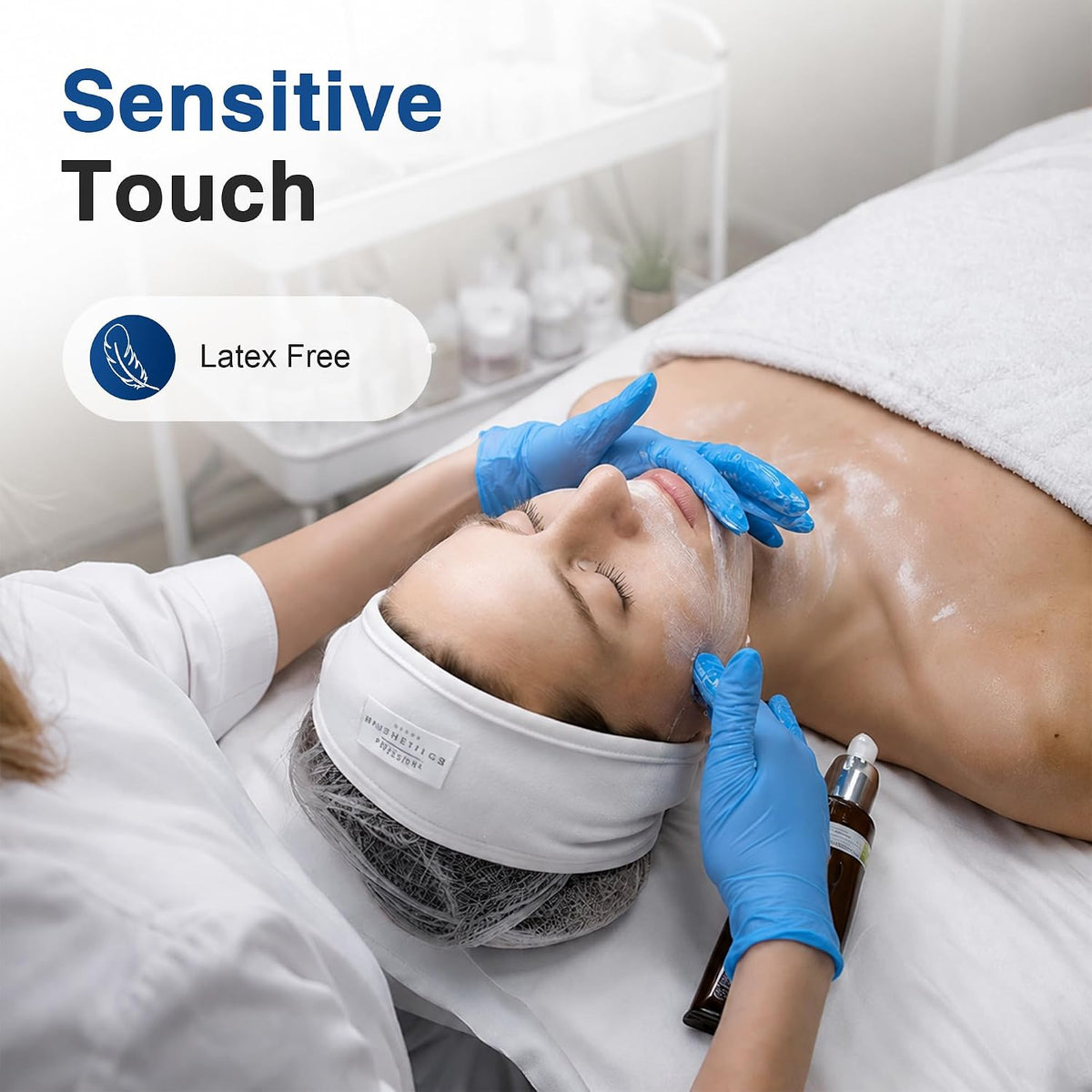 Medical Vinyl Synthetic Exam Gloves, 4 Mil, Latex-Free Disposable Gloves for Cooking, Cleaning, and Food Prep